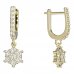 BeKid, Gold kids earrings -109 - Switching on: Pendant hanger, Metal: White gold 585, Stone: Red cubic zircon