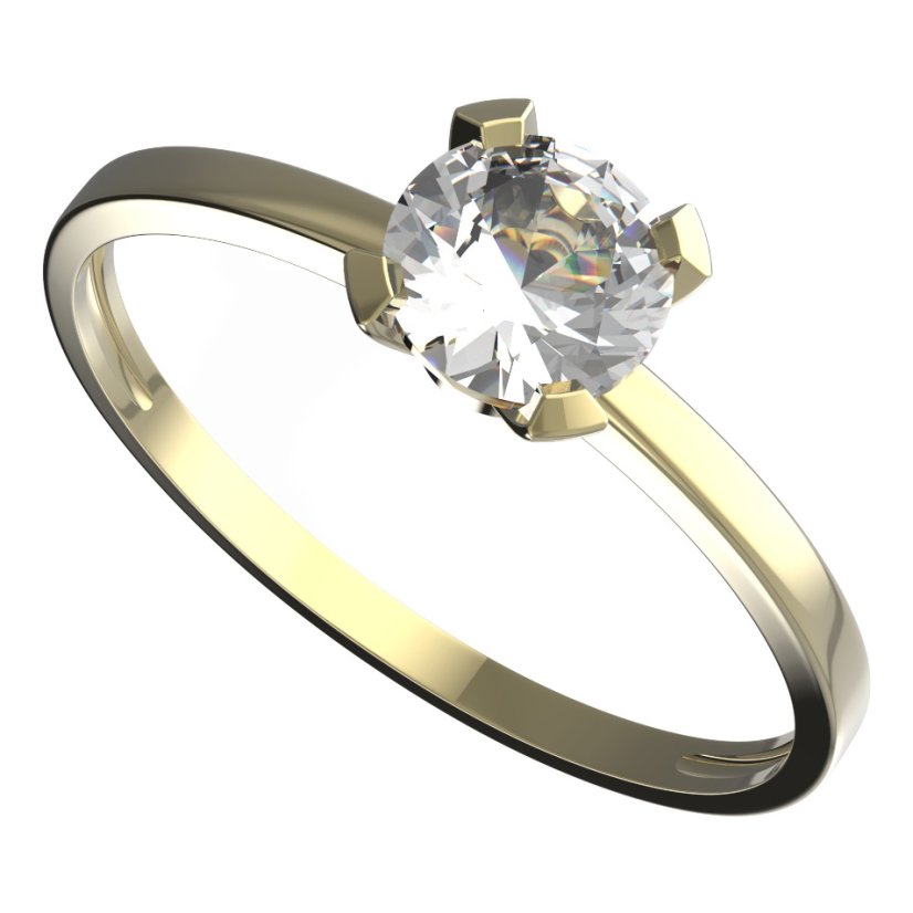 BG zlatý prstýnek 558 C Žluté zlato - 585 Diamant