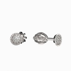 BG zlaté náušnice 1363 Bílé zlato - 585 Diamant