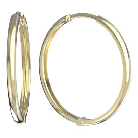 BG zlaté náušnice 1300 - kruhy Růžové zlato - 585