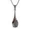 BG pendant oval 493-C - Metal: Silver 925 - rhodium, Stone: Garnet