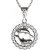 Zlatý přívěsek znamení Ryby s diamantem, bílé zlato 585 – 044 (ZD44044C1)