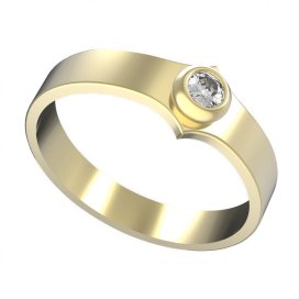 BG zlatý zásnubní prsten 947/550 Žluté zlato - 585 Diamant