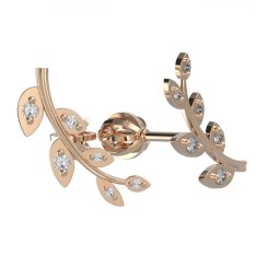 BG zlaté náušnice větvička 1405 Růžové zlato 585 (30-90dní)