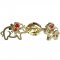 BeKid, Gold kids earrings -1158 - Switching on: Brizura 0-3 roky, Metal: Yellow gold 585, Stone: Pink cubic zircon