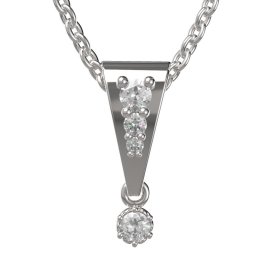 BG zlatý přívěšek 1292 Bílé zlato - 585 Diamant