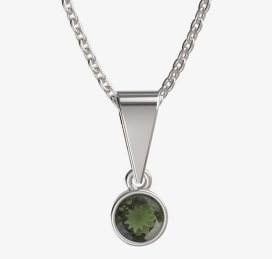 BG zlatý přívěšek 723 Bílé zlato - 585 Vltavín