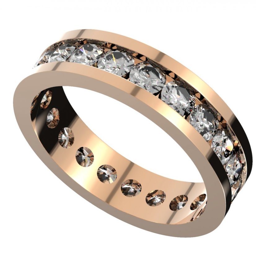 BG zlatý diamantový prstýnek 501 Růžové zlato 585 (30-90dní) Diamant lab-grown