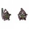 BG náušnice ve tvaru hvězdy 521-90 - Kov: Stříbro 925 - rhodium, Kámen: Granát