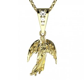 BG zlatý přívěšek anděl 1175 Žluté zlato - 585 Diamant