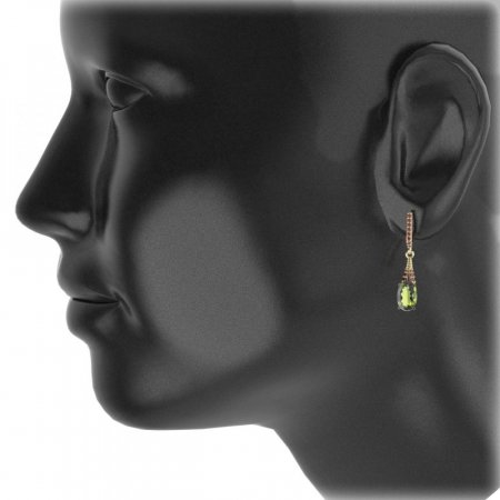 BG earring oval 492-C91 - Metal: Silver 925 - rhodium, Stone: Garnet