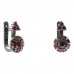 BG earring circular 497-87 - Metal: Silver 925 - rhodium, Stone: Garnet