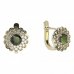 BG earring circular 463-07 - Metal: Silver 925 - rhodium, Stone: Garnet