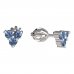 BeKid, Gold kids earrings -776 - Switching on: Screw, Metal: White gold 585, Stone: Light blue cubic zircon