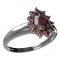 BG prsten s kapkovitým kamenem 509-I - Kov: Stříbro 925 - rhodium, Kámen: Granát