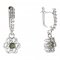 BG circular earring 140-84 - Metal: Silver 925 - ruthenium, Stone: Moldavit and garnet