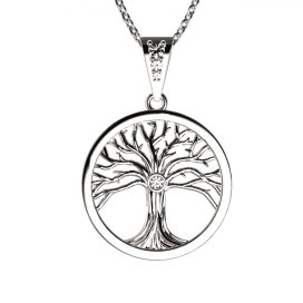 BG zlatý přívěšek Strom života 039 Bílé zlato - 585 Diamant