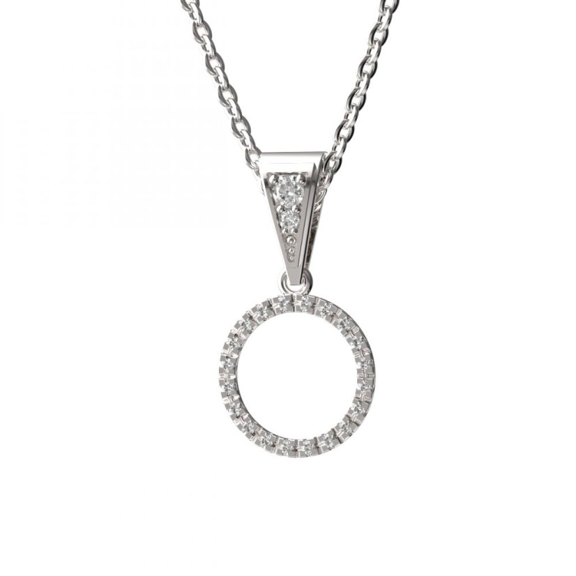 BG zlatý přívěšek  1163A Bílé zlato - 585 Diamant