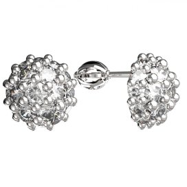 BG zlaté náušnice s diamanty 992 Bílé zlato - 585 Diamant lab-grown