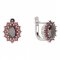 BG earring oval 298-07 - Metal: Silver 925 - rhodium, Stone: Garnet