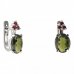 BG earring oval 493-87 - Metal: Silver 925 - rhodium, Stone: Garnet
