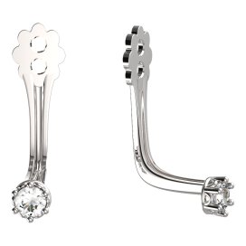 BeKid zlatý kompoment dětské náušnice 2MM - 2 Bílé zlato - 585 Diamant
