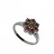 BG ring circular 456-I - Metal: Silver 925 - rhodium, Stone: Garnet