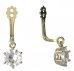 BeKid Gold earrings components I5 - Metal: Yellow gold 585, Stone: White cubic zircon