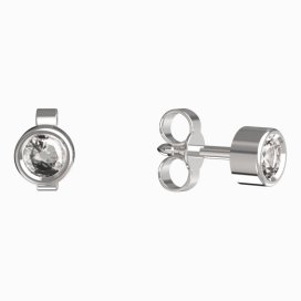 BeKid dětské náušnice 769 Bílé zlato - 585 Diamant