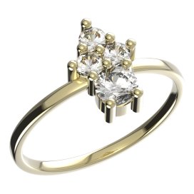 BeKid dětský prstýnek 159 Žluté zlato - 585 Diamant