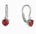 BeKid, Gold kids earrings -782 - Switching on: Brizura 0-3 roky, Metal: White gold 585, Stone: Red cubic zircon