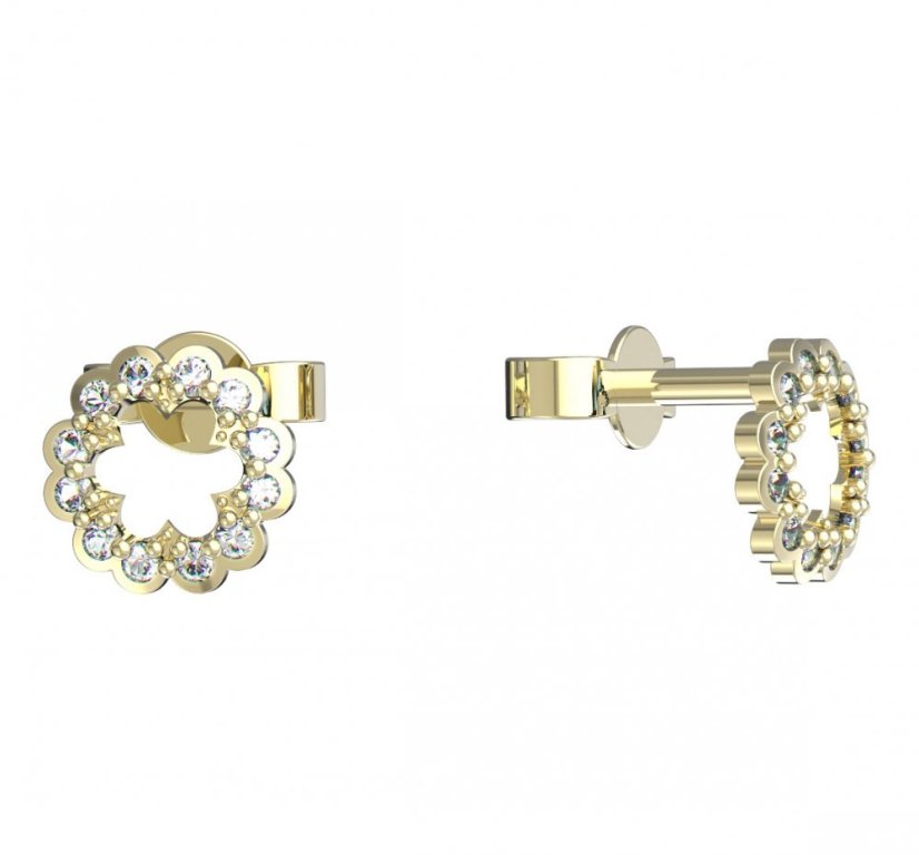 BeKid dětské náušnice 855 Bílé zlato - 585 Diamant