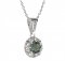 BG pendant circular 472-1 - Metal: Silver 925 - rhodium, Stone: Garnet