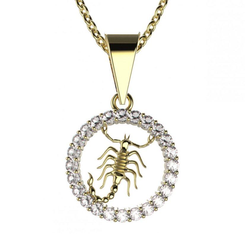 BG zlatý přívěšek Štír 052 Žluté zlato - 585 Diamant