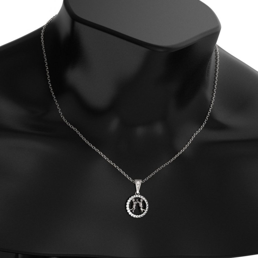 BG zlatý přívěšek Blíženci 052 Žluté zlato - 585 Diamant