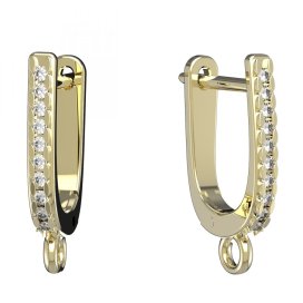 BG zlatý závěs dámské náušnice /89 Žluté zlato - 585 Diamant