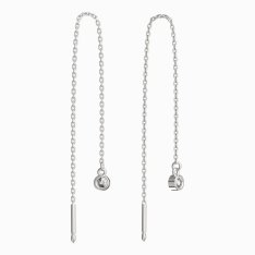 BG zlaté náušnice 767 Bílé zlato - 585 Diamant