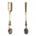 BG earring oval 478-B94 - Metal: Silver 925 - rhodium, Stone: Garnet
