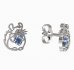 BeKid, Gold kids earrings -1192 - Switching on: Puzeta, Metal: White gold 585, Stone: Light blue cubic zircon