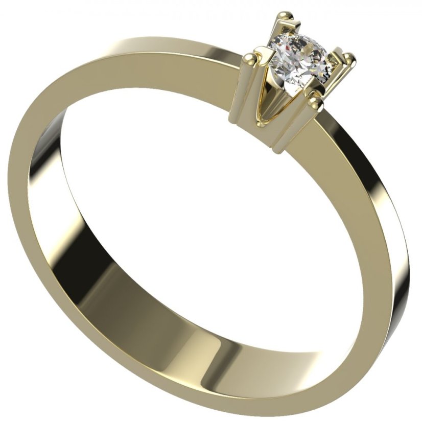 BG zlatý diamantový prstýnek 779 Růžové zlato 585 (30-90dní) Diamant lab-grown