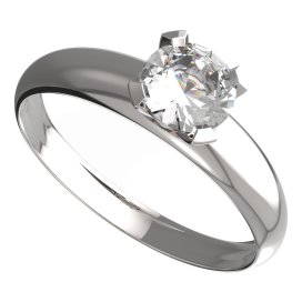 BG zlatý prstýnek 558 T Bílé zlato - 585 Diamant