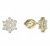 BeKid, Gold kids earrings -109 - Switching on: Screw, Metal: Yellow gold 585, Stone: White cubic zircon