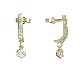 BeKid dětské náušnice 869 Žluté zlato - 585 Diamant