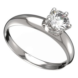 BG zlatý prstýnek 875 T Bílé zlato - 585 Diamant