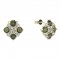 BG Earring - 317 - Switching on: Puzeta, Metal: Silver 925 - rhodium, Stone: Garnet