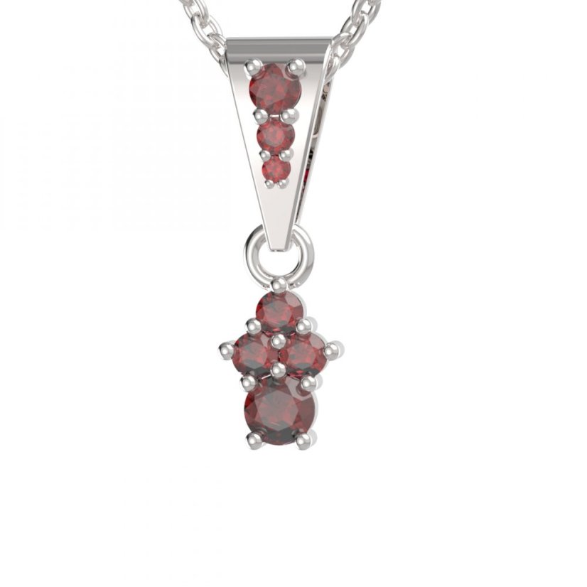 BG přívěs 159-2 Stříbro 925 - rhodium Granát