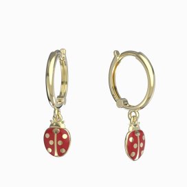 BeKid dětské náušnice beruška 1206 Žluté zlato - 585