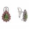 BG  earring 186-R7 drop stone - Metal: Silver 925 - rhodium, Stone: Garnet