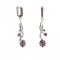 BG earring oval 627-P93 - Metal: Silver - gold plated 925, Stone: Moldavite and cubic zirconium