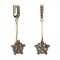 BG earring star 521-A93 - Metal: Silver 925 - rhodium, Stone: Garnet
